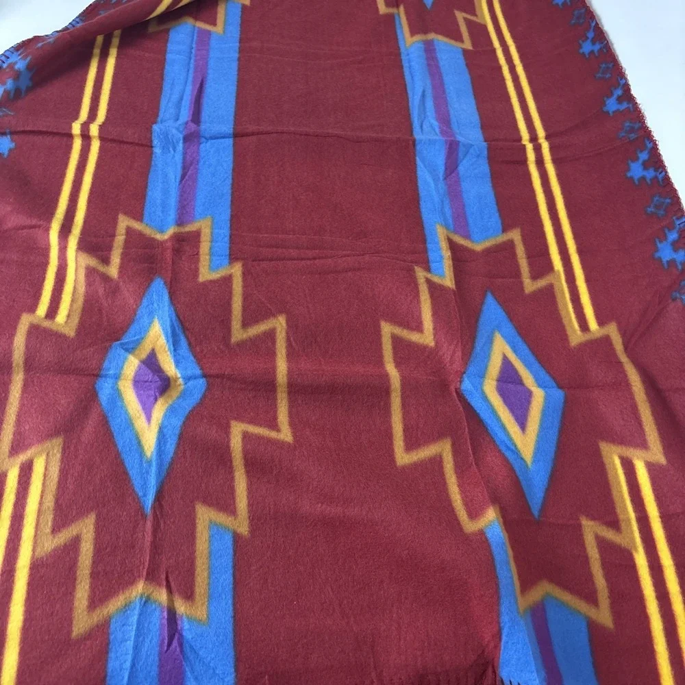 Running Strong for American Indian Youth Fleece Throw Blanket 33x48.5 aztec